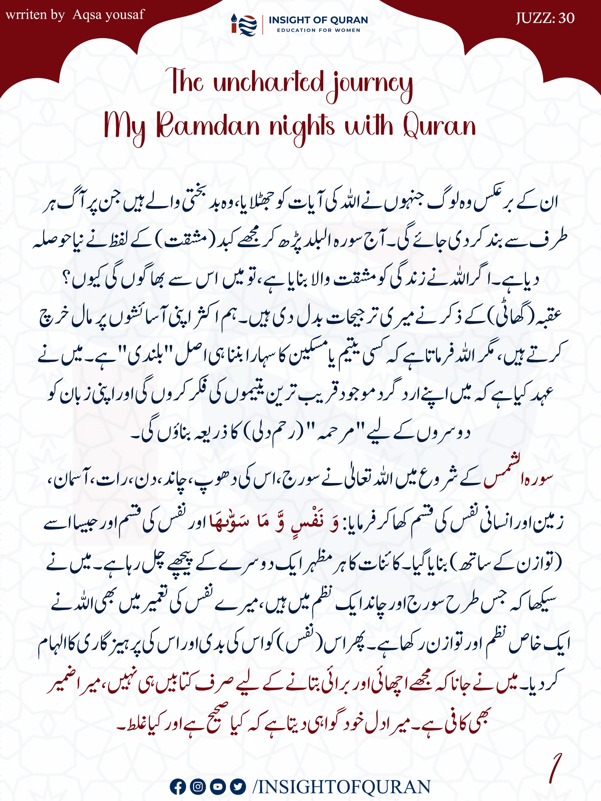 Photo from INSIGHT OF QURAN(19)